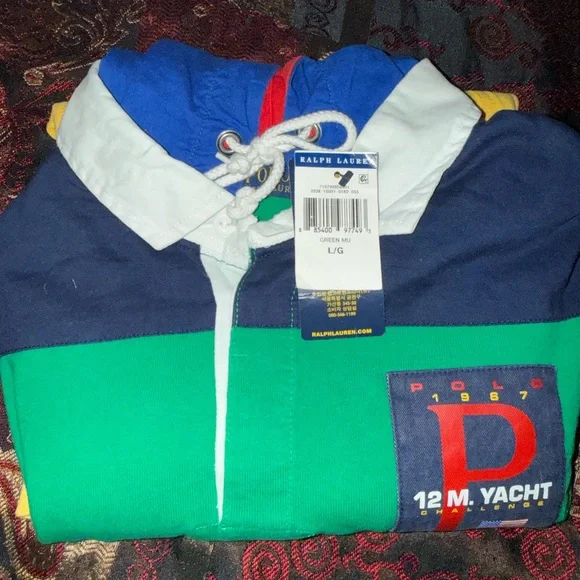 Polo Ralph Lauren Polo Sport P 12M Yacht Challenge Long Sleeve Hooded Pullove - Picture 6 of 6